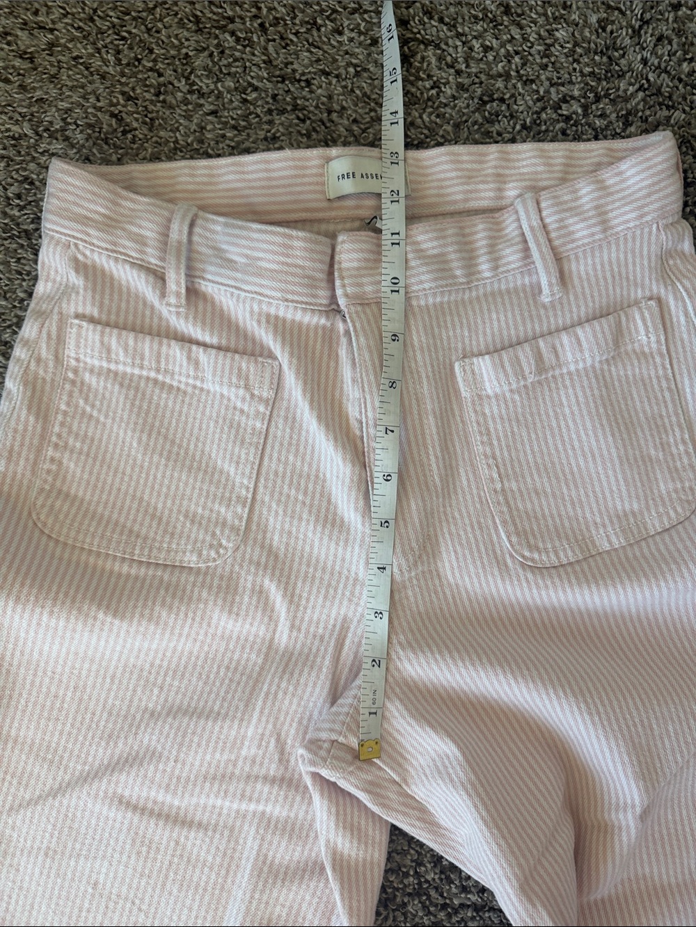 Free Assembly Light Pink Striped Wide Leg Denim - Picture 5 of 5